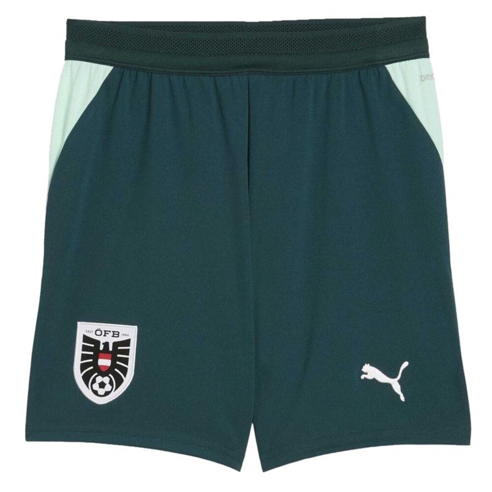 Puma Childrens/Kids World Cup 2026 Austria FC Away Shorts / Green/Mint